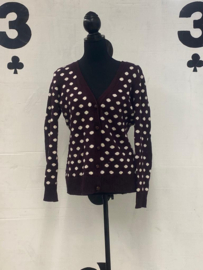 Polkadots Cardigan Bordeaux