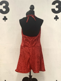 Little Red Velvet Halter Dress