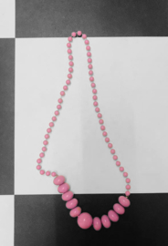 Vintage Kralen ketting - Roze