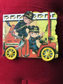 Vintage boekjes op wieltjes No.4 De Brandweer