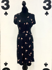 Flowers & Dots dress black