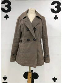 French Coat Brown With Buttons