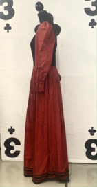 Vintage Historische jurk Black/Red