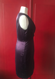 Satin Aubergine Wiggle Dress