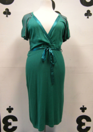 Emerald green knitted dress