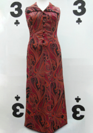 70s Reza Maxi Dress in Henna Red