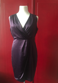 Satin Aubergine Wiggle Dress