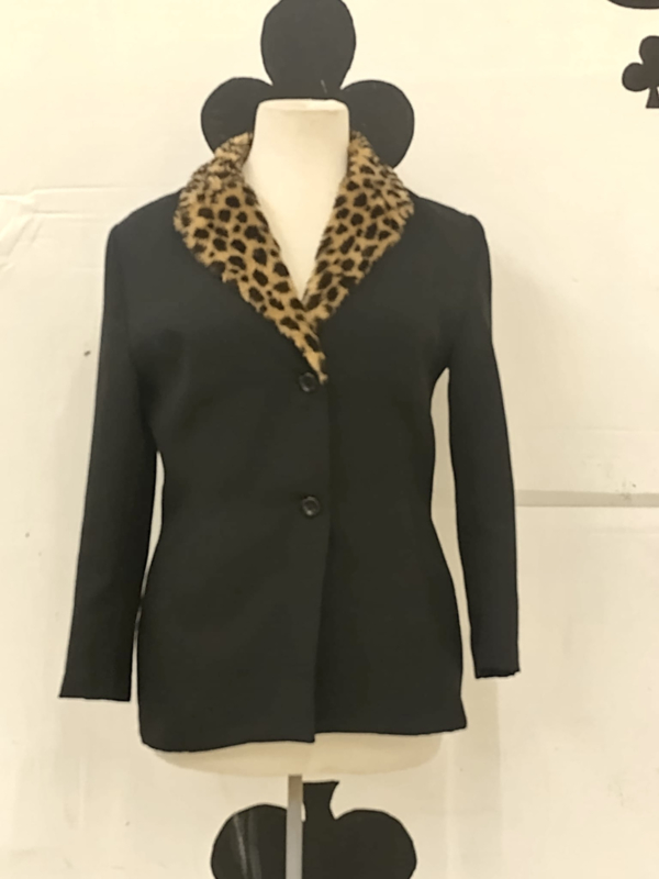 Vintage Black Colbert with Panther collar