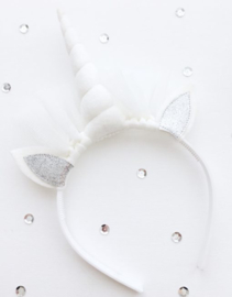 Unicorn diadeem wit - zilver