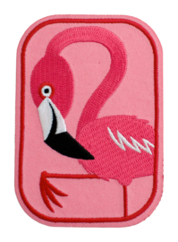 Strijkapplicatie flamingo