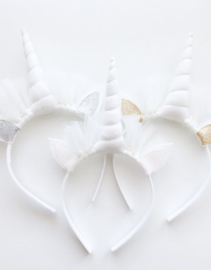 Unicorn diadeem wit - zilver