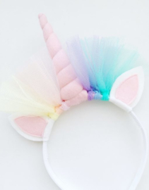 Unicorn diadeem pastelroze -  pastelroze