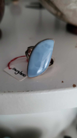 Owyhee Blauwe Opaal zilveren ring