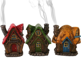 Fairy house incense burner Rood