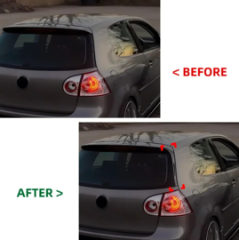 AutoStyle Set achterruit side-spoilers passend voor Volkswagen Golf V HB 2003-2008 (ABS Glanzend zwart)