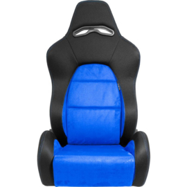 Sportstoel 'Eco Soft' - Zwart/Blauw - Dubbelzijdig verstelbare rugleuning - incl. sledes