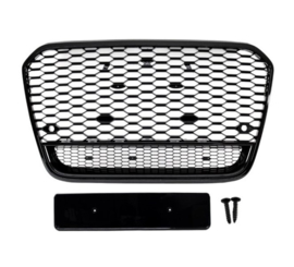 Grill Audi A6 C7 15-18 RS Look DTM Glans Zwart