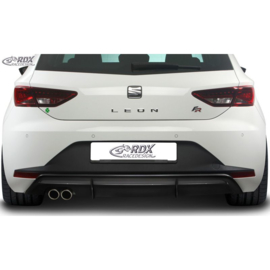 Achterskirt 'Diffusor' passend voor Seat Leon 5F FR SC/5-deurs 2013-2017 excl. ST/Cupra (ABS zwart glanzend)