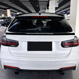 AutoStyle Onderste achterspoiler passend voor BMW 3-Serie F31 Touring 2012-2019 (ABS Glanzend zwart)