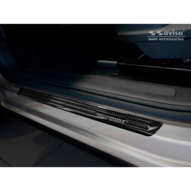 3D Zwart Carbon Instaplijsten passend voor Volkswagen Tiguan II 2016-2020 & FL 2020- incl. Allspace 2017-2020 & FL 2020- 2-delig - 'Performance'
