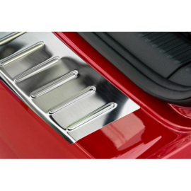 RVS Achterbumperprotector passend voor Skoda Fabia III Hatchback 5-deurs 2014-2018 'Ribs'