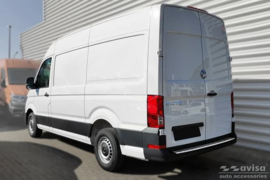 RVS Achterbumperprotector passend voor Volkswagen Crafter & MAN TGE 2017- 'Ribs' ('XL'-version)