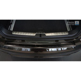 RVS Achterbumperprotector 'Deluxe' passend voor BMW X6 F16 2014-2019 Zwart/Zwart Carbon excl. M-Pakket