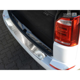 RVS Achterbumperprotector passend voor Volkswagen Transporter T6 2015-2019 & FL 2019-2020 & T6.1 2020-2022 (met achterklep) 'Ribs'