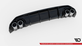 Maxton Design ACHTERPANEEL + UITLAATEINDEN IMITATIE AUDI A3 S-LINE SEDAN 8Y Gloss Black