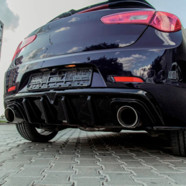 Oneway Achterbumperskirt (Diffuser) passend voor Alfa Romeo Giulietta 2010-2020 - Versie 2 - Glanzend zwart