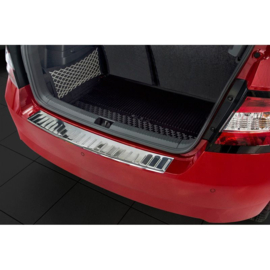 RVS Achterbumperprotector passend voor Skoda Fabia III Hatchback 5-deurs 2014-2018 'Ribs'