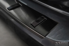 Zwart RVS Achterbumperprotector passend voor Volkswagen Caddy V Cargo & Combi 2020- 'STRONG EDITION'