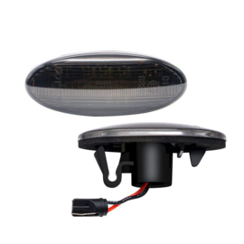 Set LED Zijknipperlichten passend voor Nissan diverse modellen - Rookgrijs- incl. Dynamic Running Light