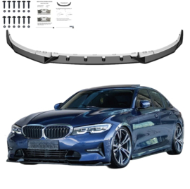 Oneway Voorspoilerlip passend voor BMW 3-Serie G20/G21 Sedan/Touring Sport Line 2018-2022 - Glanzend zwart