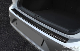 Zwart RVS Achterbumperprotector passend voor Volkswagen Arteon Shooting Brake incl. eHybrid 2020- 'Ribs'
