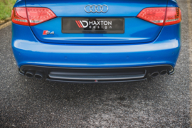 Maxton Design ZIJSPLITTERS ACHTER AUDI S4 / A4 S-LINE B8 SEDAN Gloss Black