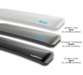 ClimAir Zijwindschermen Dark passend voor Alfa Romeo Giulietta 2010-