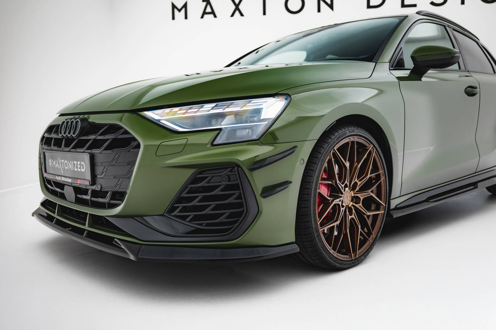 Maxton Design Voorbumpervleugels (Canards) Audi S3 Sportback / A3 S-line Sportback 8Y Facelift