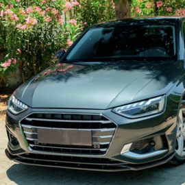 Oneway Voorspoilerlip passend voor Audi A4 (B9) Sedan/Avant Facelift 2019-2024 - Glanzend zwart