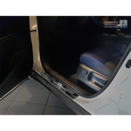 Zwart RVS Instaplijsten passend voor Toyota C-HR 2016- & RAV4 IV FL 2016-2018 - 'Exclusive' - 4-delig