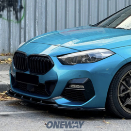 Oneway Voorspoilerlip passend voor BMW 2-Serie F44 Gran Coupe M-Pack/M235i 2019- - Glanzend zwart