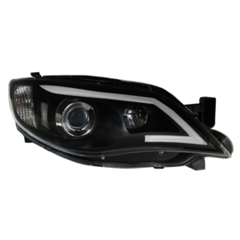 Set Koplampen DRL-Look 'Light-Bar' passend voor Subaru Impreza 2008-2014 - Zwart