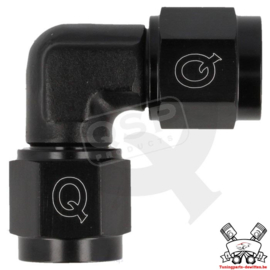 Adapter 90° female / female draaibaar D03 - Zwart