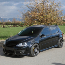 Oneway Voorspoilerlip passend voor Volkswagen Golf V GTi/GTD 2003-2008 – Glanzend zwart