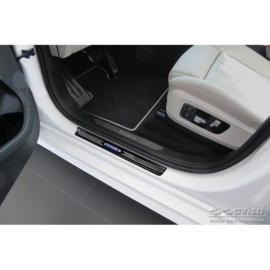 Zwart glanzend RVS Instaplijsten passend voor BMW X7 G07 2019- 'Hybrid' - 4-delig
