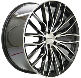 MONACO WHEELS GP2 18inch 8,0j 5/112 ET35 Naaf 66,5mm Zwart Glans / Gepolijst