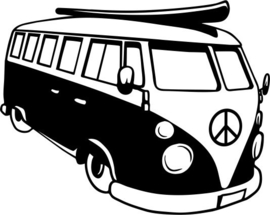 Vw Bus Muursticker