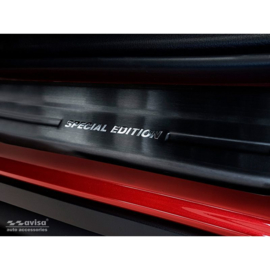 Zwart RVS Instaplijsten passend voor Mazda CX-30 2019- - Brushed Steel 'Special Edition' 4-delig
