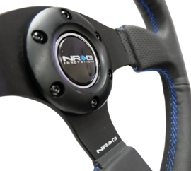 NRG Innovations Stuur 320/0mm Leer Blauw