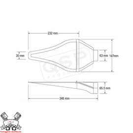 Inlaat 63mm Zwart